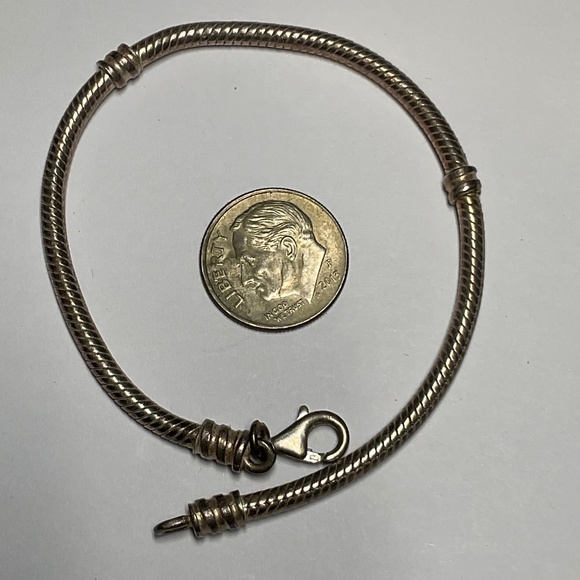 Sterling Silver Snake ๐ Chain Bracelet. 7.5 inches long - Picture 4 of 5